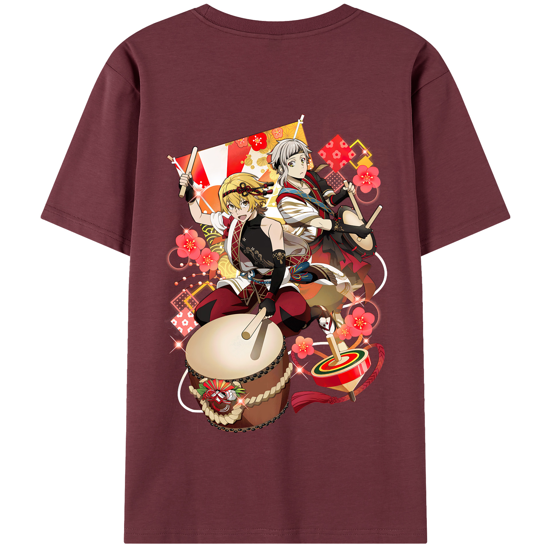 （画像用） 文豪ストレイドッグス Bungo Stray Dogs 綿100％半袖Tシャツ（背面プリント）